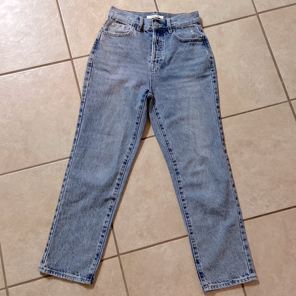 Pacsun High Rise Straight Leg Jean Size 24 / 00 blue denim wash Like New